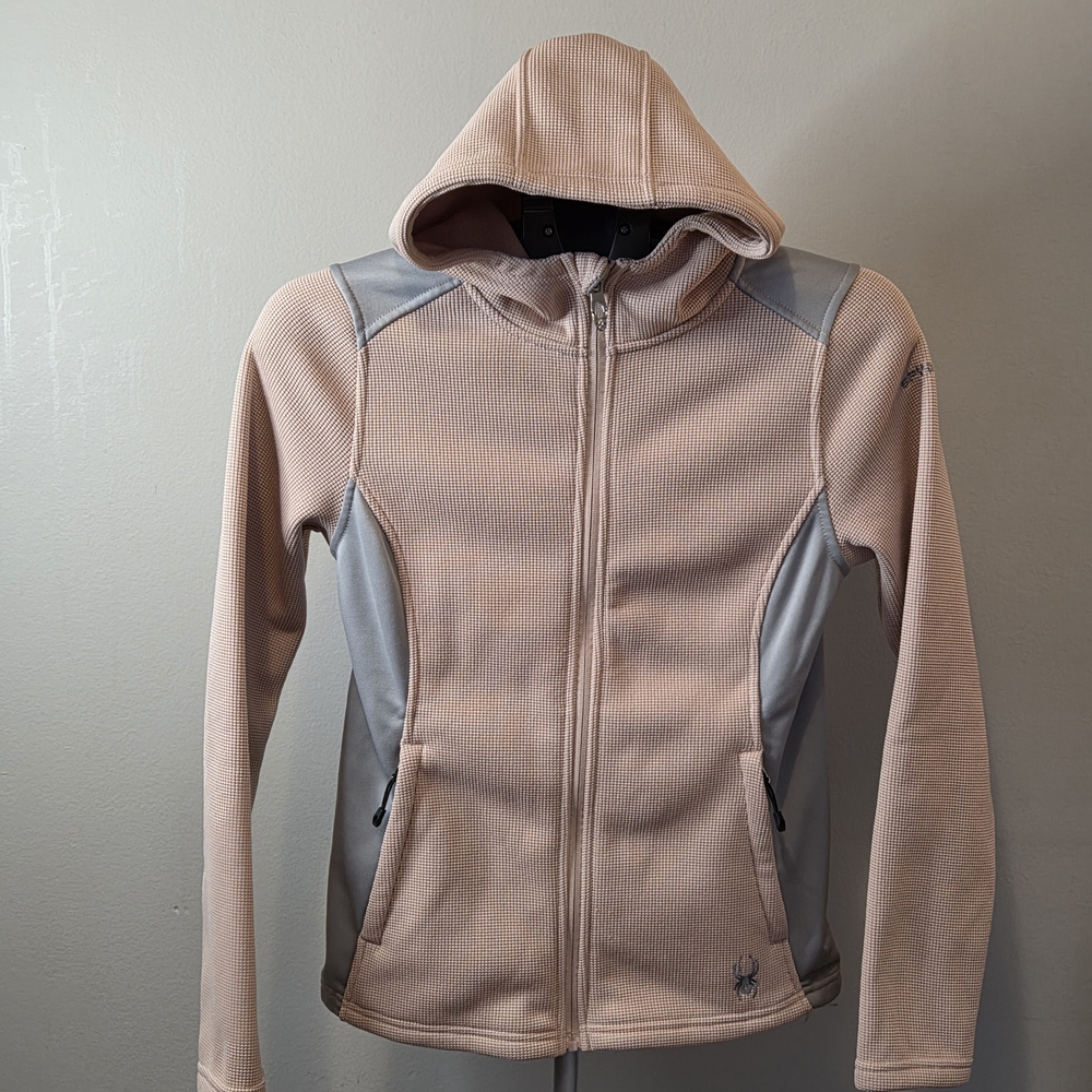 Spyder Pink Hooded Jacket with Zipper Size Small